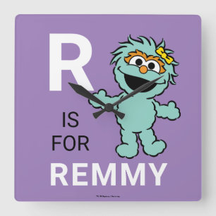 Horloge Carrée Sesame Street   R is for Rosita   Add Your Name