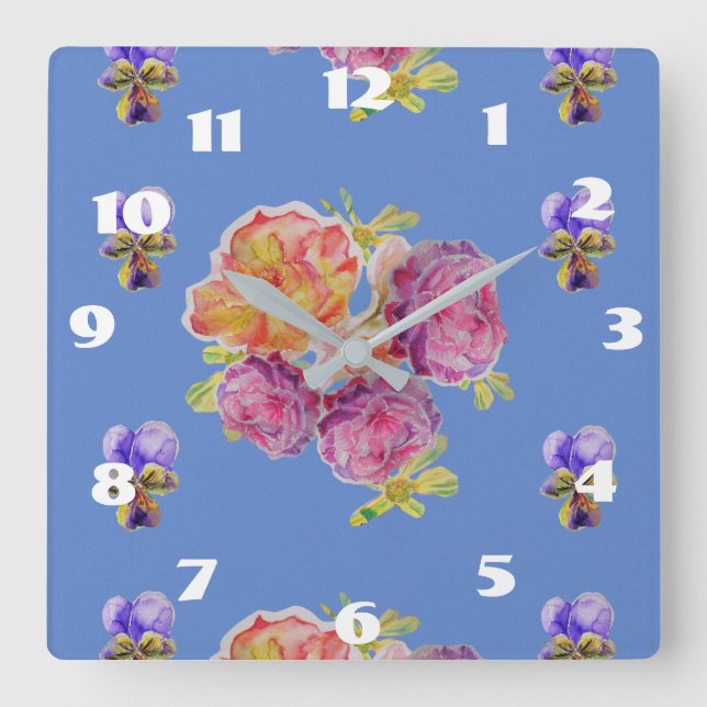 Horloge Carrée Shabby (Recto)