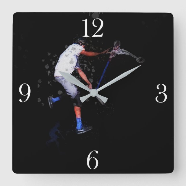 Horloge Carrée Shadow Scooter Trick Art (Recto)