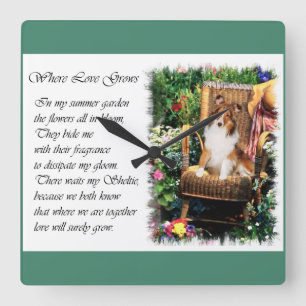 Horloge Carrée Shelter Art Gifts Summer Garden