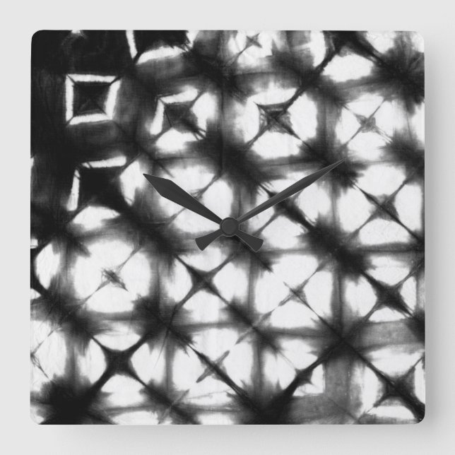 Horloge Carrée Shibori I graphique (Recto)