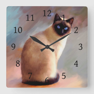 Horloge Carrée Siamese