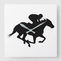 Silhouette de cheval de course