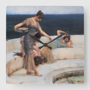 Horloge Carrée Silver Favorites by Lawrence Alma-Tadema