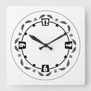 Horloge Carrée Simple, minimaliste