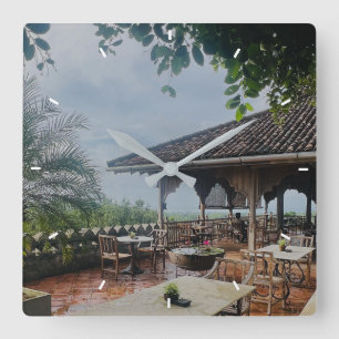 Horloge Carrée Simple moderne Photo Mint Simple Lovely Cadeau