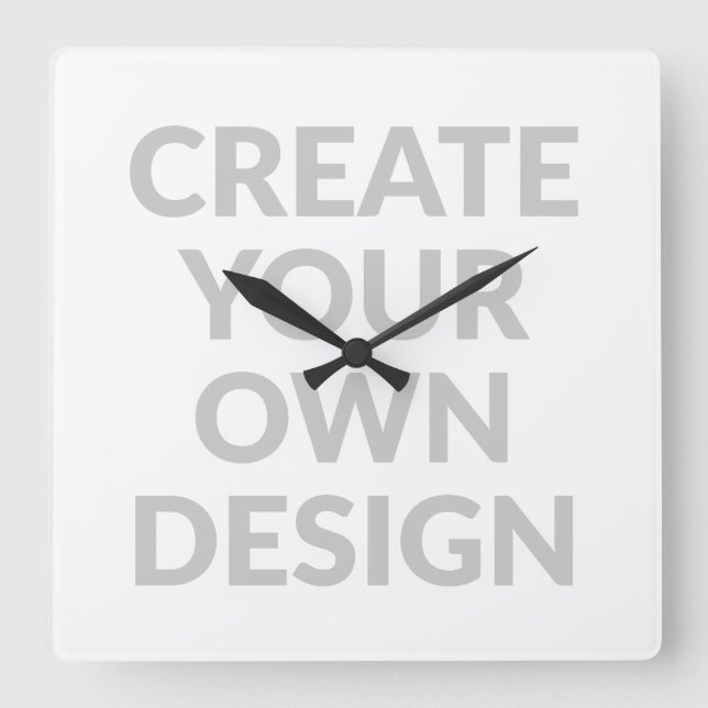 Horloge Carrée Simply - Create Your Own Wall Clock (Recto)