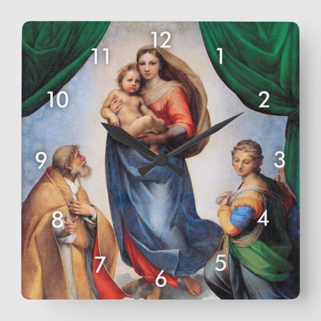 Horloge Carrée Sistine Madonna (Recto)