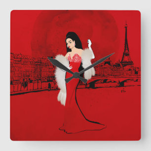 Horloge Carrée Sizzling à Paris