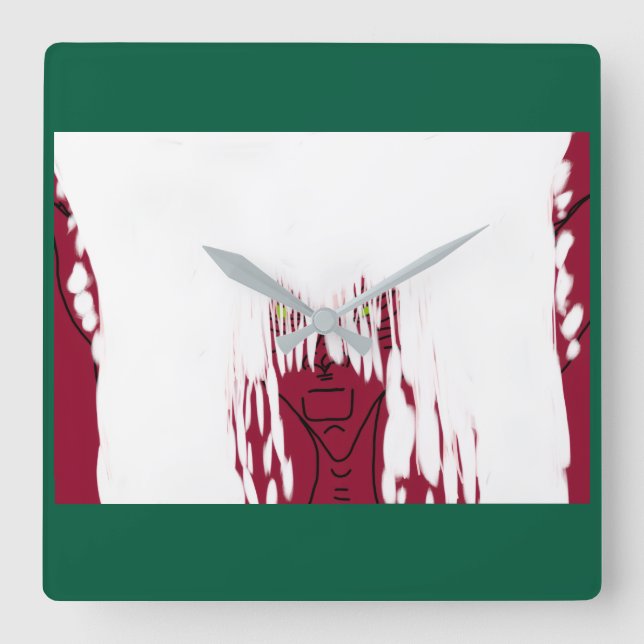 Horloge Carrée Snow Covered Dragon Elf (Recto)