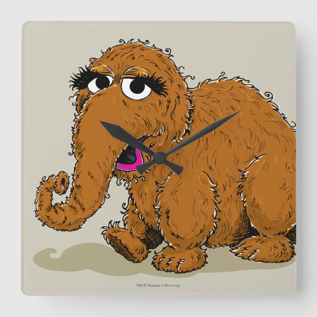 Horloge Carrée Snuffleupagus vintage (Recto)