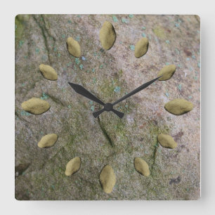 Horloge Carrée Solide - roche d'horloge d'âges