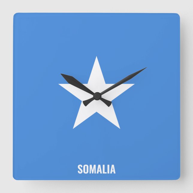 Horloge Carrée Somalia Flag Dazzling Patriotic (Recto)