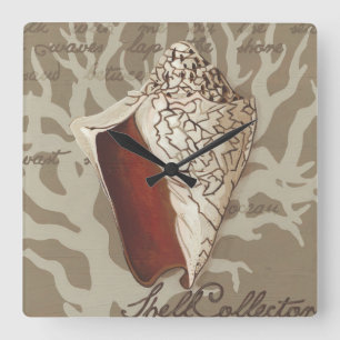 Horloge Carrée Sonnet IV de bord de la mer