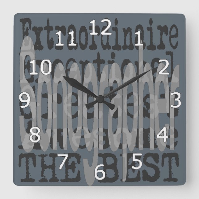 Horloge Carrée Sonographer Extraordinaire (Recto)