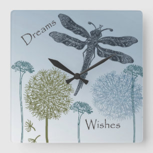 Horloge Carrée Souhaits et rêves