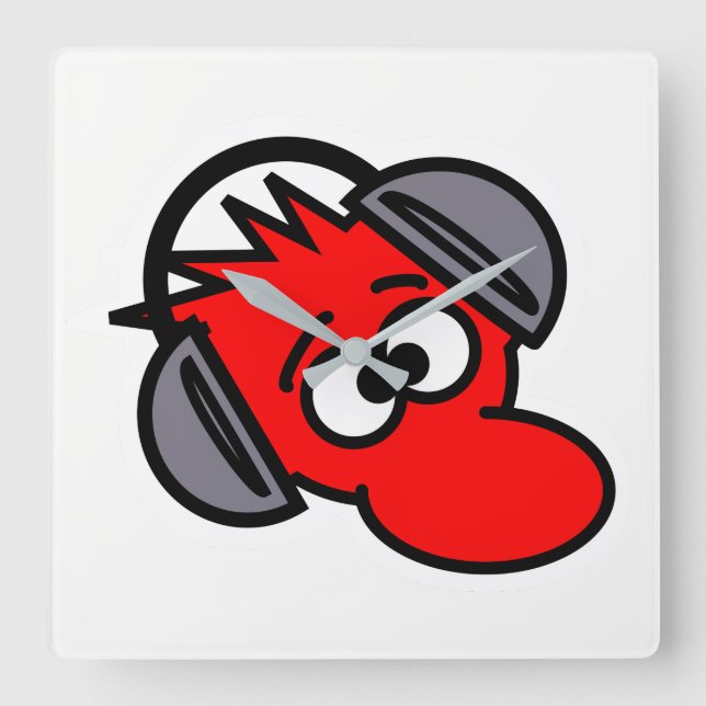 Horloge Carrée Souris (Recto)