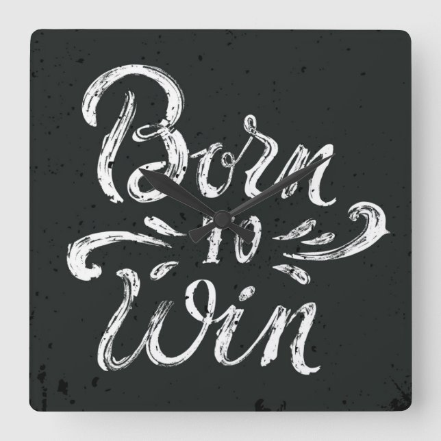 Horloge Carrée Soutenu pour gagner (Recto)