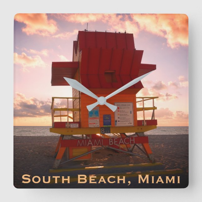 Horloge Carrée South Beach, Miami Lifeguard Stand (Ocean Secourt) (Recto)