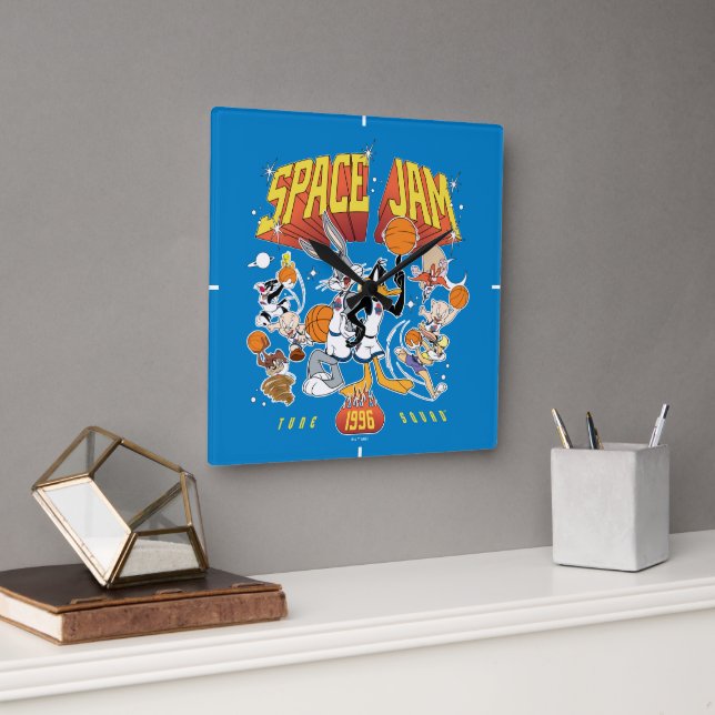 Horloge Carrée SPACE JAM™ TUNE SQUAD™ 1996 Graphic (Bureau)