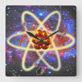 Horloge Carrée Spacey Atomic