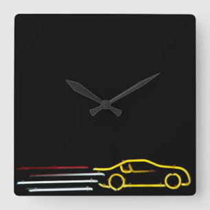 Horloge Carrée Speeding Race