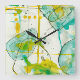 Horloge Carrée Splish Splash I
