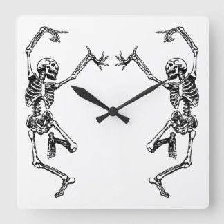 Horloge Carrée Squelettes v2 de danse