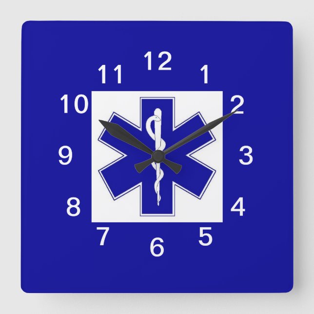 Horloge Carrée Star of Life (Recto)