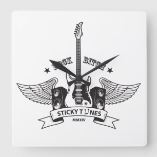 Horloge Carrée Sticky tunes   Montre Édition de rock style