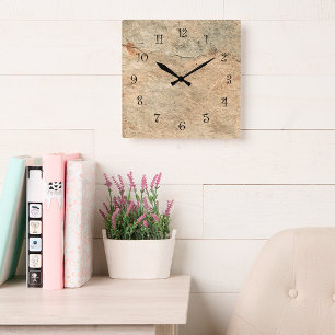 Horloge Carrée Stone Look Kitchen Wall Clocks