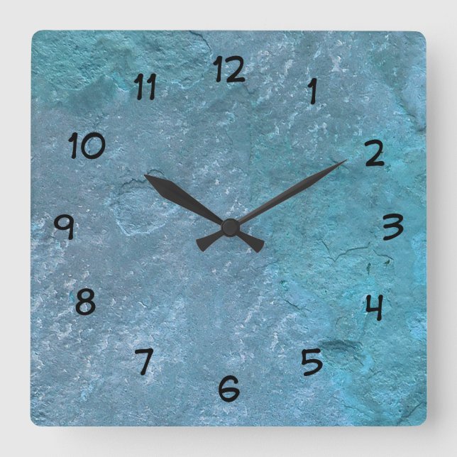 Horloge Carrée Stone Look Kitchen Wall Decor Clocks (Recto)