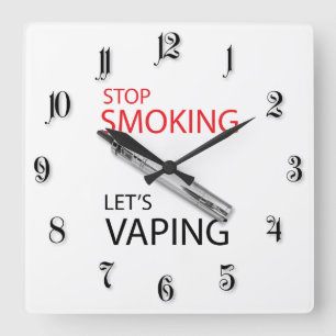 Horloge Carrée Stop smoking