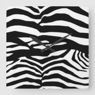 Horloge Carrée Stripes de Black And White