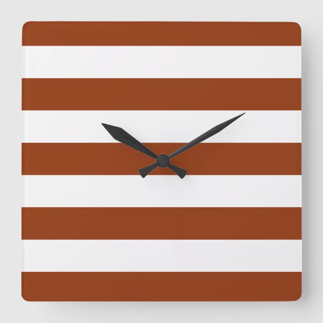 Horloge Carrée STRIPES réglables Brown (Recto)