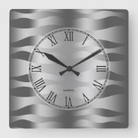 Striptease Metallic Silver Gray Wavy Zebra