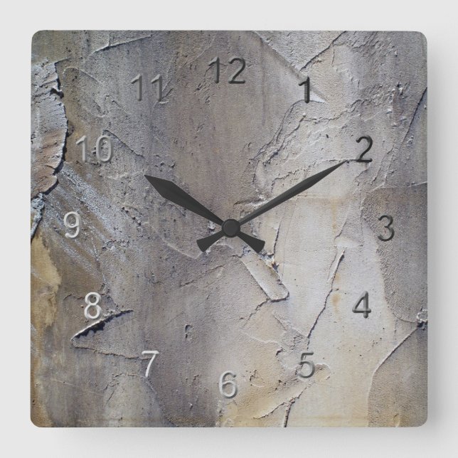 Horloge Carrée Stucco Wall (Recto)
