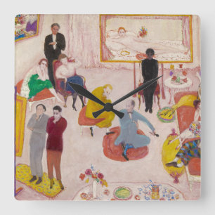 Horloge Carrée Studio Party par Florine Stettheimer