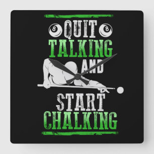 Horloge Carrée Style de Billard