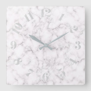 Horloge Carrée Style de marbre élégant