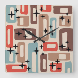 Horloge Carrée Style moderne du milieu du siècle