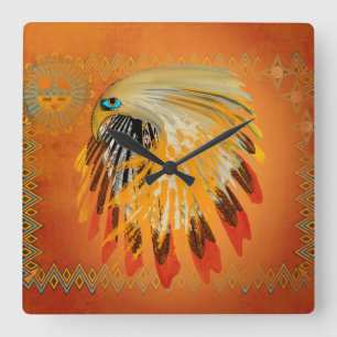 Horloge Carrée Style southwestern clock