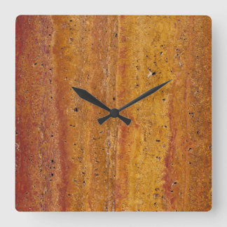 Horloge Carrée Styles classiques Bois
