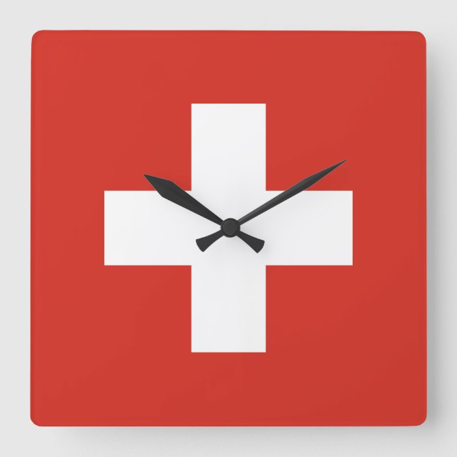 Horloge Carrée Suisse classique (Recto)