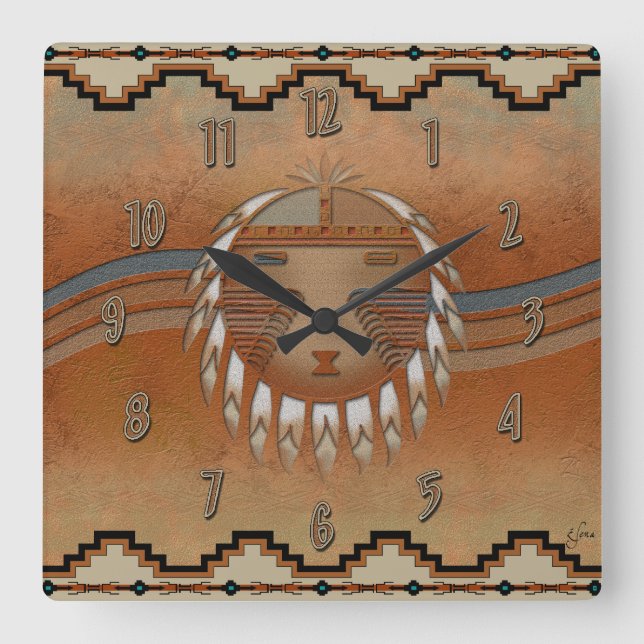 Horloge Carrée Sun Flow (Recto)