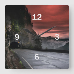 Horloge Carrée Sunrise wall clock