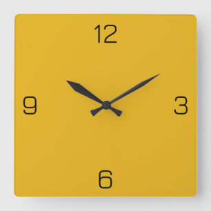 Horloge Carrée Sunset Gold Jaune E8B319 Couleur Ajouter une optio