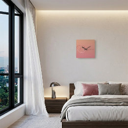 Horloge Carrée Sunset Gradient Heart Custom Door Sign