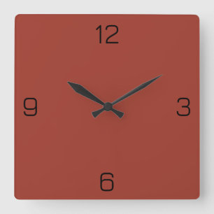 Horloge Carrée Sunset Red Terracotta 9F392B Couleur Ajouter un no