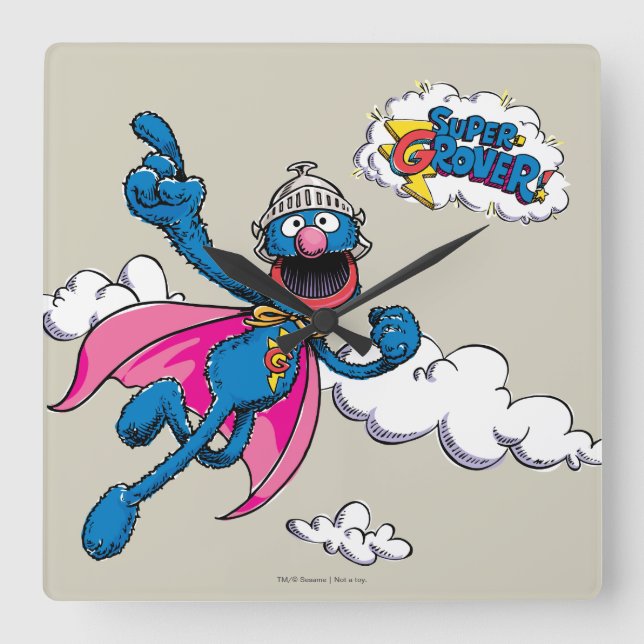 Horloge Carrée Super Grover vintage (Recto)